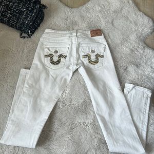 TRUE RELIGION WHITE SKINNY JEANS